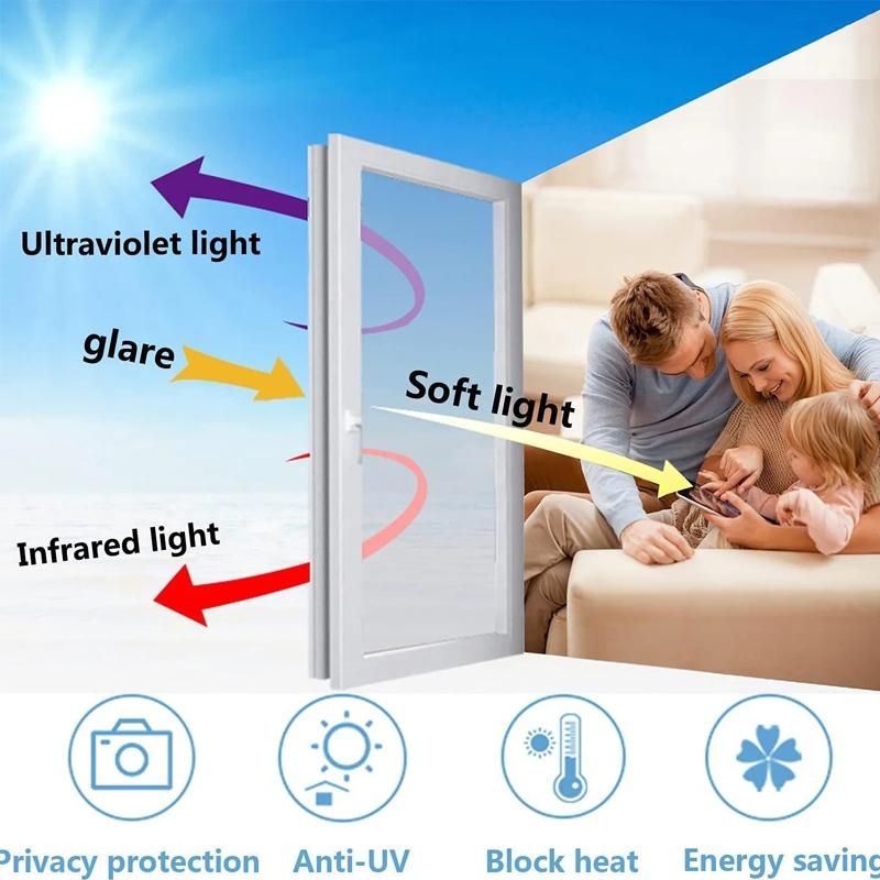 DIY Window Insulation Glass Film Office Solar Film Living Room Shading One-way Anti Peeping Sunscreen Film Electrostatic Bonding