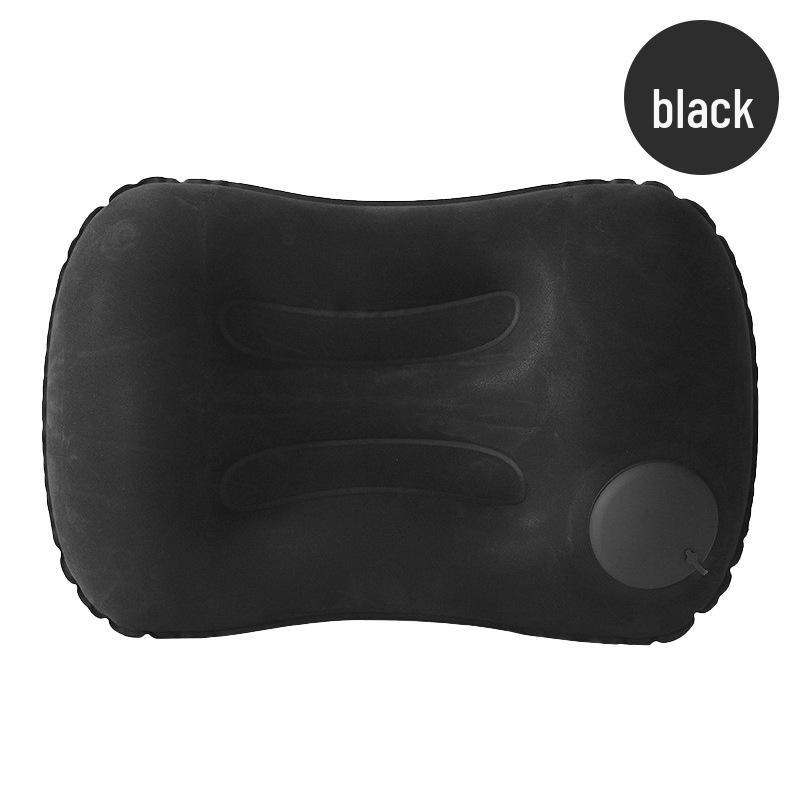 Portable Outdoor Flocking Backrest Pillow - Multifunctional, Inflatable for Travel or Office Naps