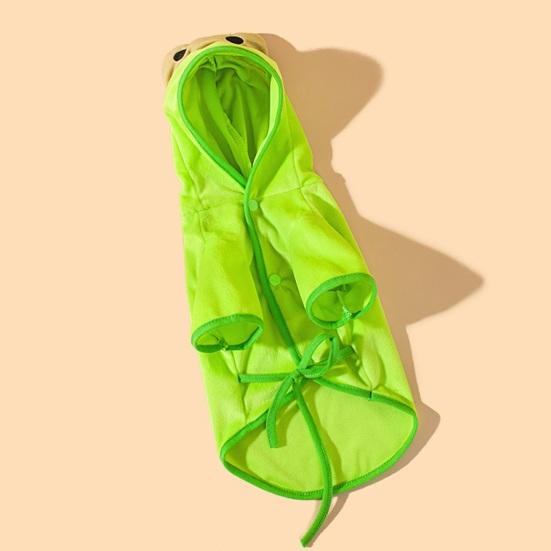 Pet Clothes Fashionable Cartoon Frog-shaped Pet Coat Button Design Comfortable Warm Dogs