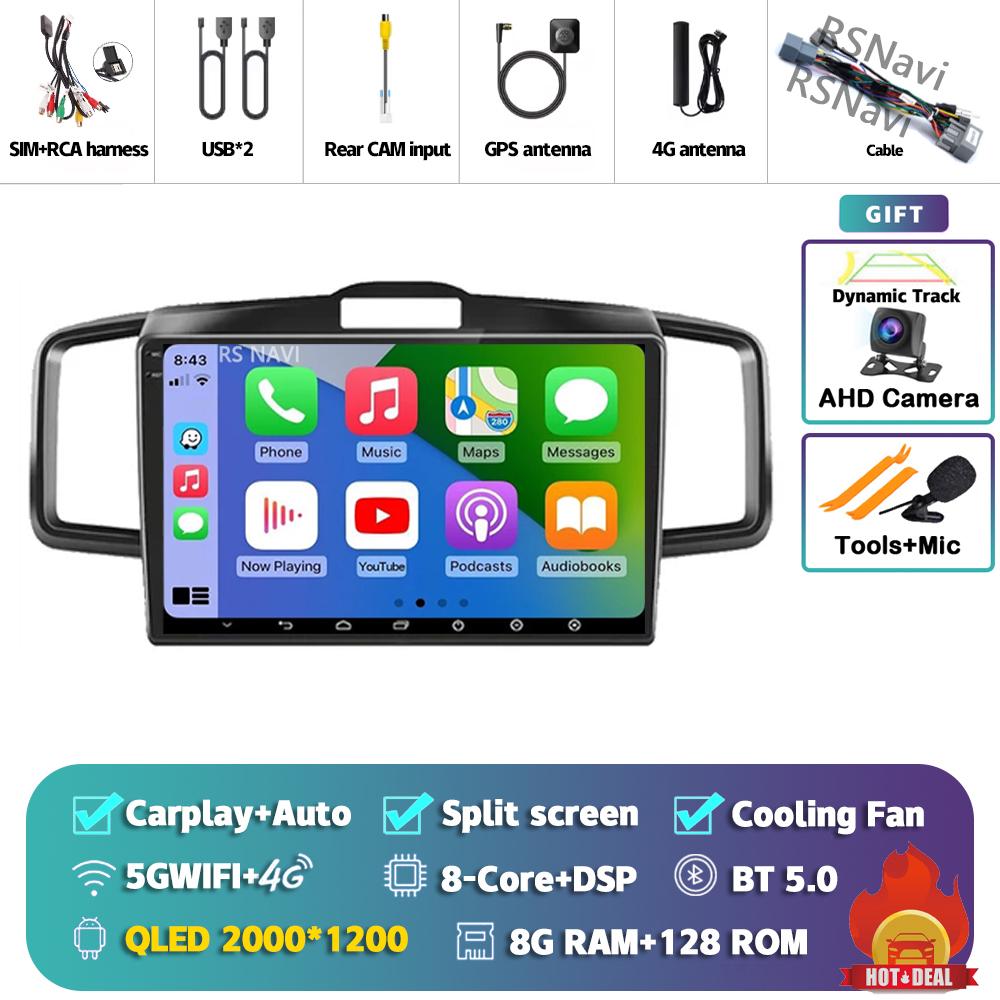 Android 14 Carplay Car Radio For Honda Freed 2008 - 2016 Multimedia Video Player Navigation GPS Stereo AI Voice DVD 360 Camera