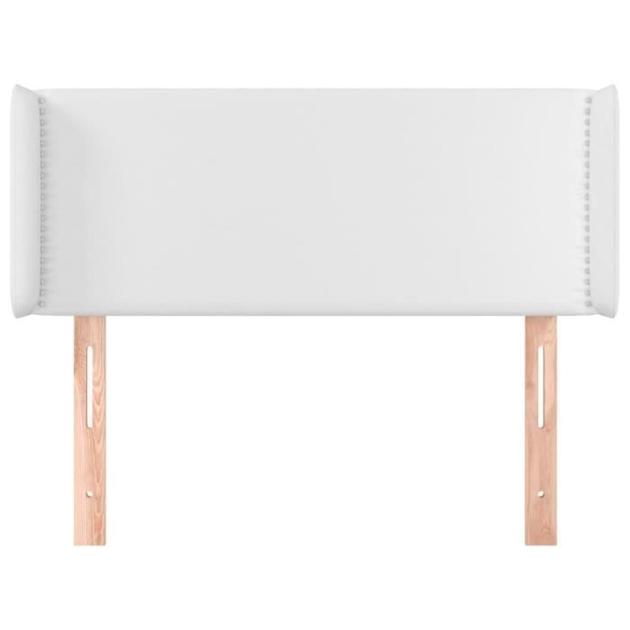 VidaXL Tête de lit avec oreilles Blanc 103x16x78-88 cm Similicuir3118713