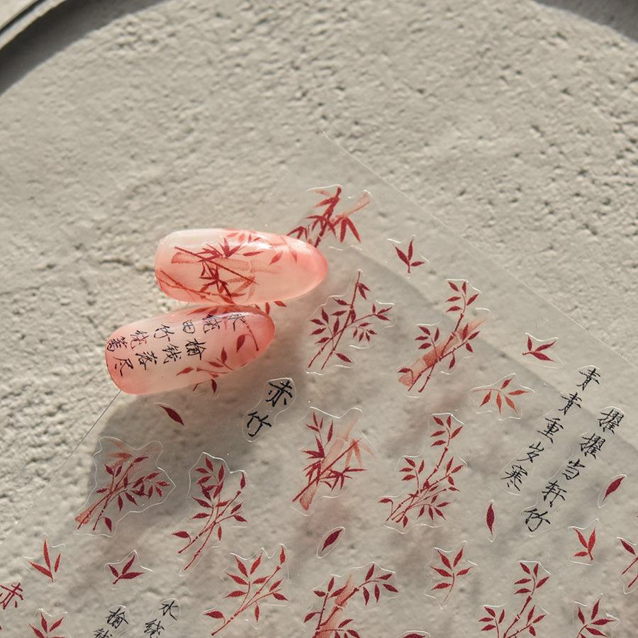 Тонкие прочные бамбуковые наклейки для ногтей в китайском стиле. Изготовление своими — фото 6