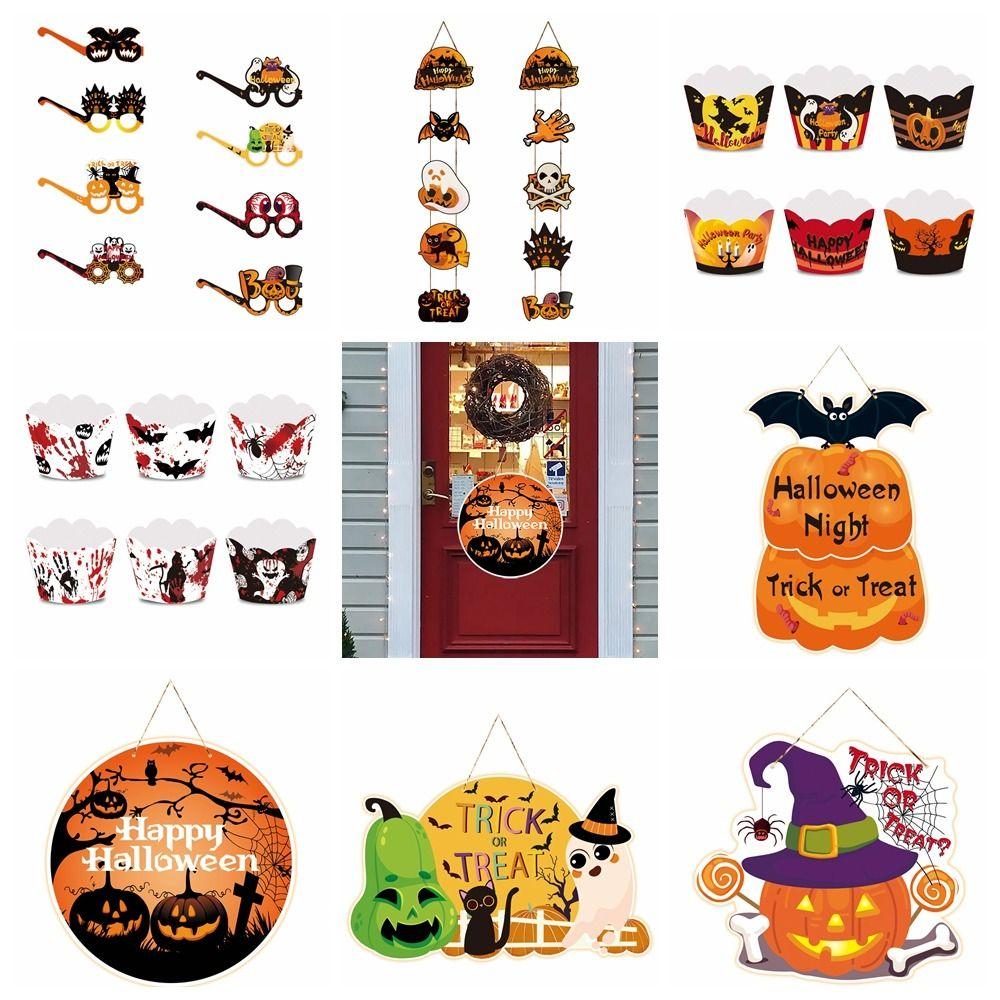 

Pumpkin Halloween Flags Ghost Ghost Garden Banner Easy Use Haunted House Pull Flags Haunted House