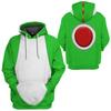 Felpa con cappuccio costume Rayman da uomo Cosplay Pullover con cappuccio Manica lunga Pile Felpa da uomo Casual Unisex Streetwear Felpa con cappuccio Stampa 3D