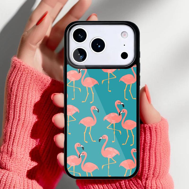 Flamingo Phone Case for iPhone 17 16 15 14 13 Pro Max Back Cover for 12 11 Pro Coque