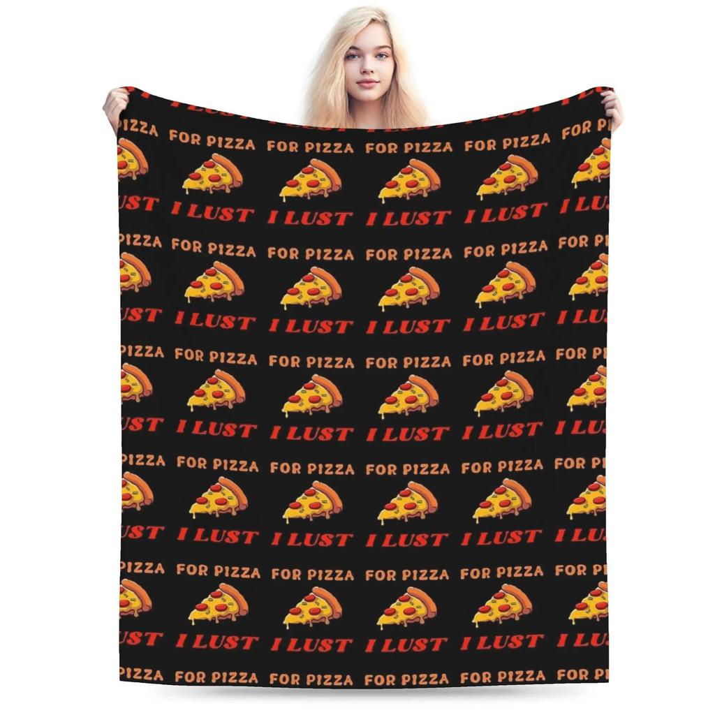 Cool Fun Pepperoni Pizza and Slices Graphic Throw Blanket  Soft Warm Quality for Kids Boys Girls Bedspread for Spring Outdoor Us