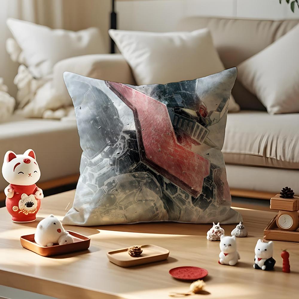 M-Mazinger Z Cushion Cover Silky Short Plush With Invisible Zipper Dustproof Sofa Pillow Cover For Home Decor