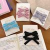 2PC Simple Style Vintage Velvet Bow Hairpin Solid Color Hair Side Clips for Girls Women Korean Hair Accessory