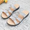 Summer Sandals New Hollow Flat-bottomed Fish Mouth Flower Casual and Comfortable Sandals Women's Large Size 43