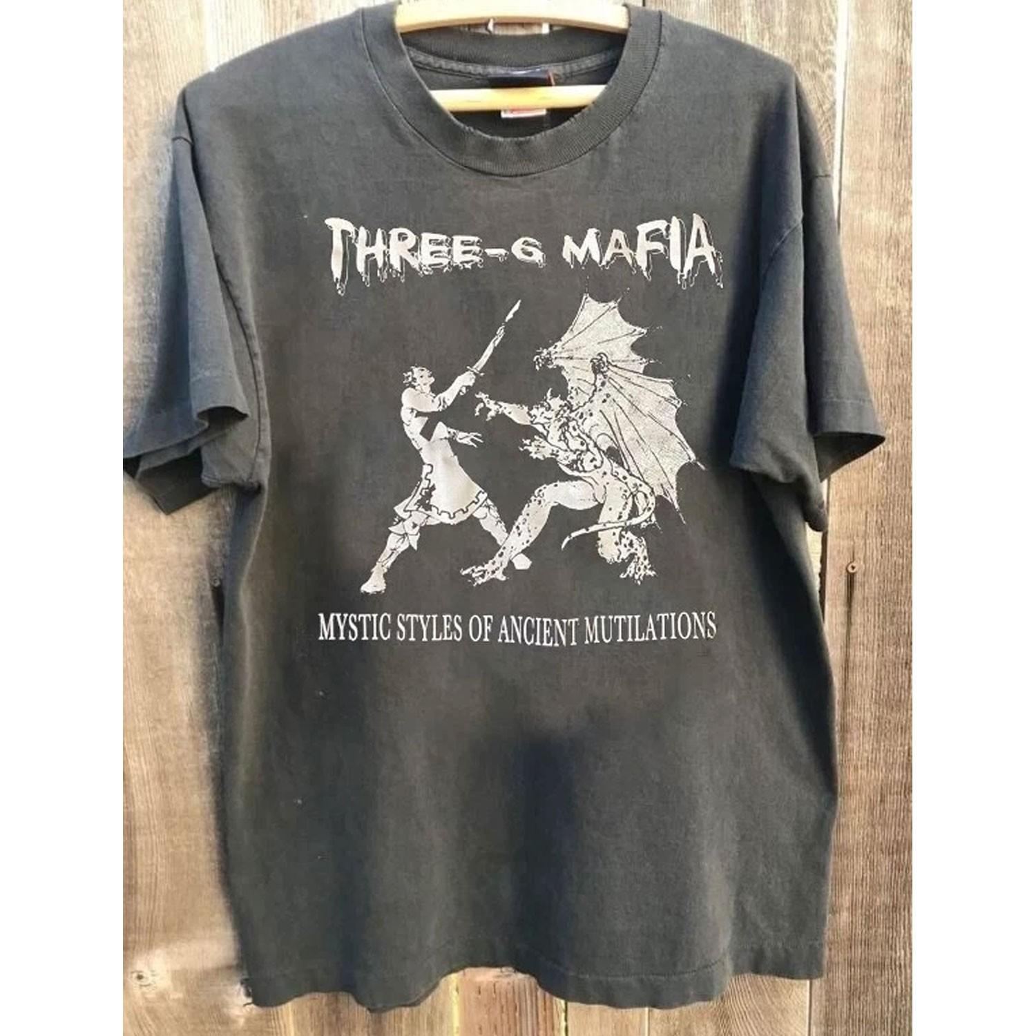 Three 6 mafia rock band music tour short sleeve Tshirt S
