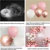 106Pcs Pink White Rose Gold Latex Balloon Set Suitable for Birthday Parties, Weddings, Valentine's Day Party Decoration