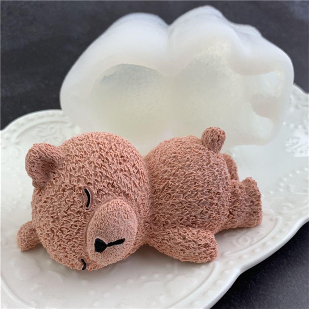 

Food Grade Pudding Mold Mousse Candle Mould Dessert Tool Sleeping Bear Mold DIY S