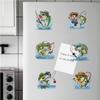 6pcs DIY DIY Art Fridge Magnet Refrigerator Sticker Refrigerator Diamond Art Magnets for Beginners Gifts Home Car Garage Decors