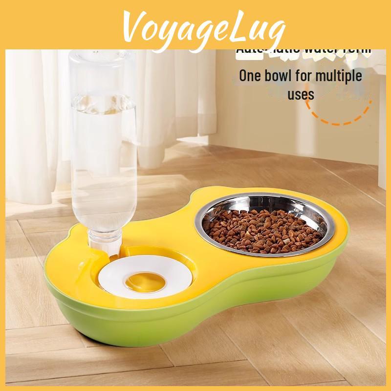 Bowl With Double Antiknockover Cat Automatic Water Dispenser