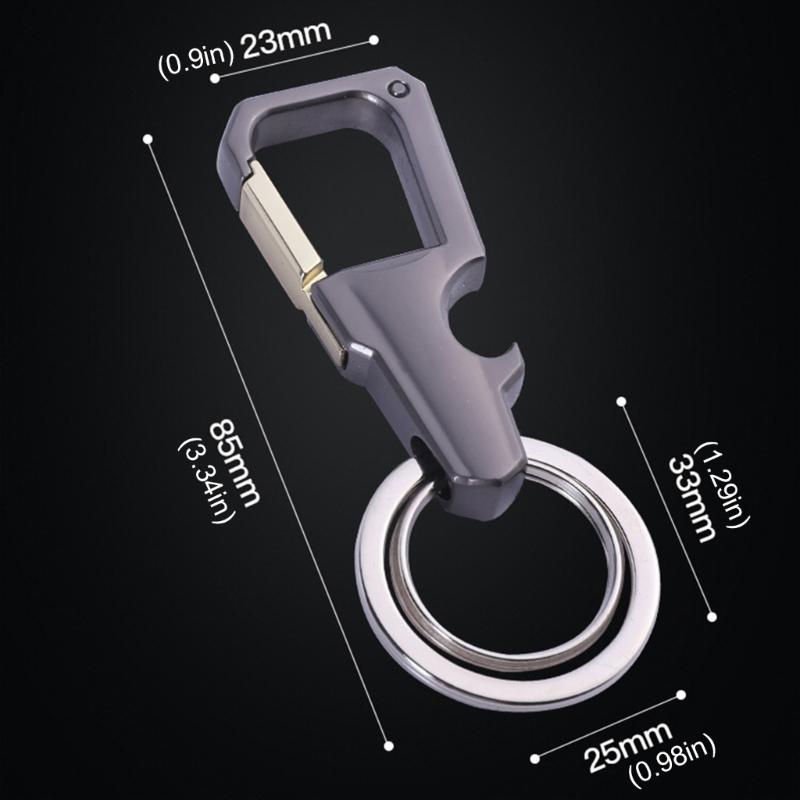 Multifunctional Keychain Pendant with Bottle Opener for Men Waist Hanging Alloy Key Chain Christmas Gift