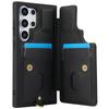 SY-001 For Samsung Galaxy S25 Ultra Case Card Slots Leather Coated TPU Flower Phone Cover