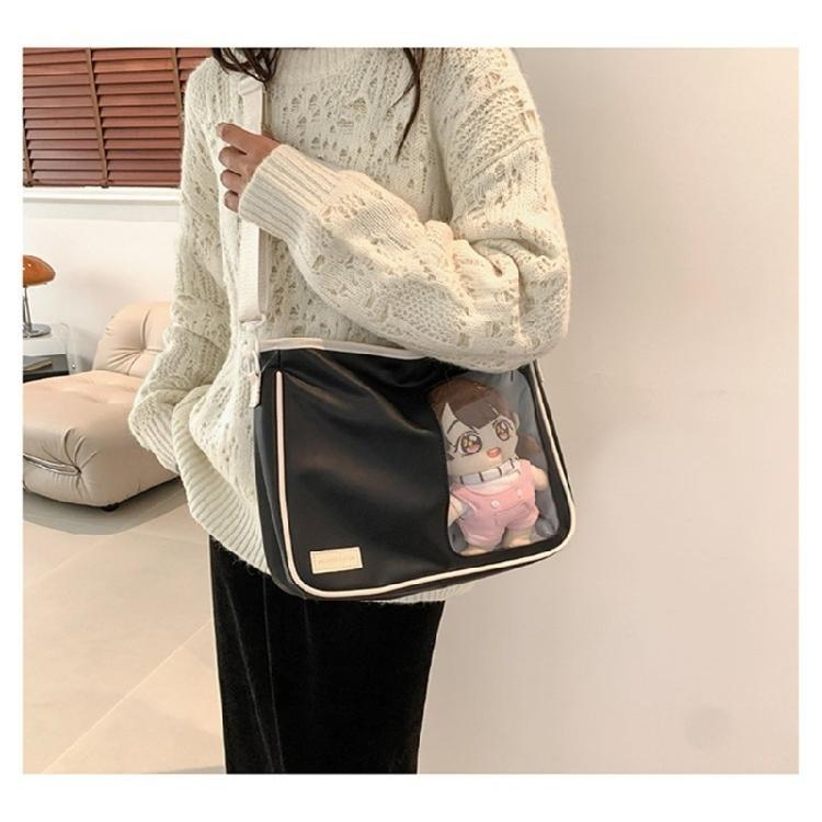 Clear Messenger Bag Versatile Shoulder Crossbody with Large Capacity for Women