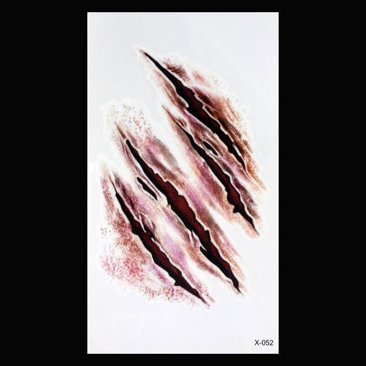 Realistic Halloween Scar Tattoo Sticker