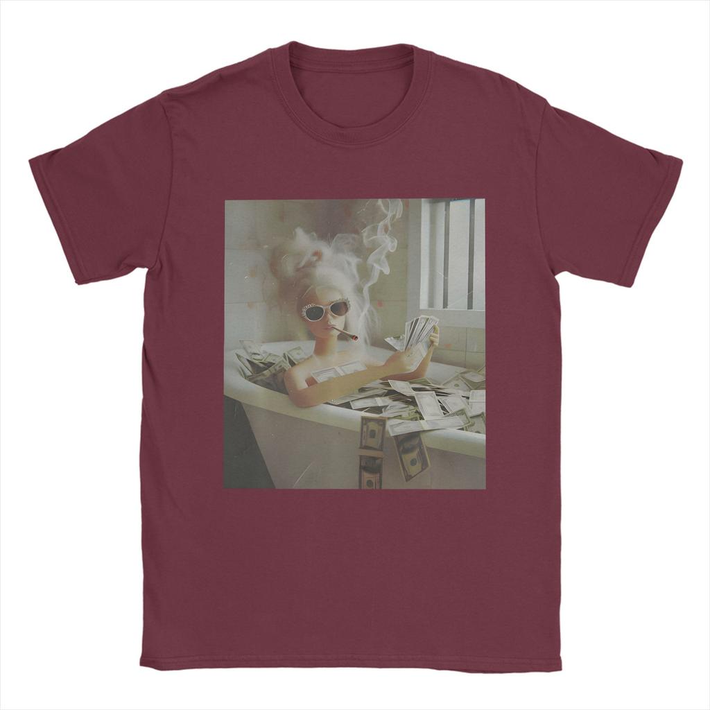 Harajuku TShirt Beach Distressed Doll Face Meme TShirts 100 Cotton Tshirt for Unisex Awesome Cheap Print Short Sleeve Tees