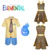 Party Dress For Halloween Cosplay Crazy Elemental City Cosplay Ember Fire And Wade Water Gown