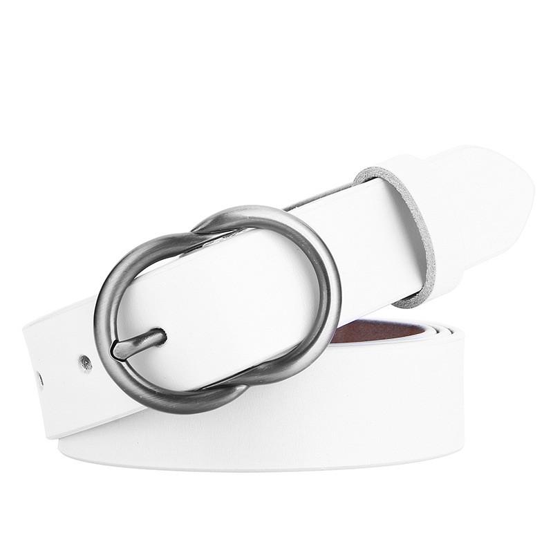 Two Layer Leather Womens Belt With Classic Pin Closure For Versatile Accessory