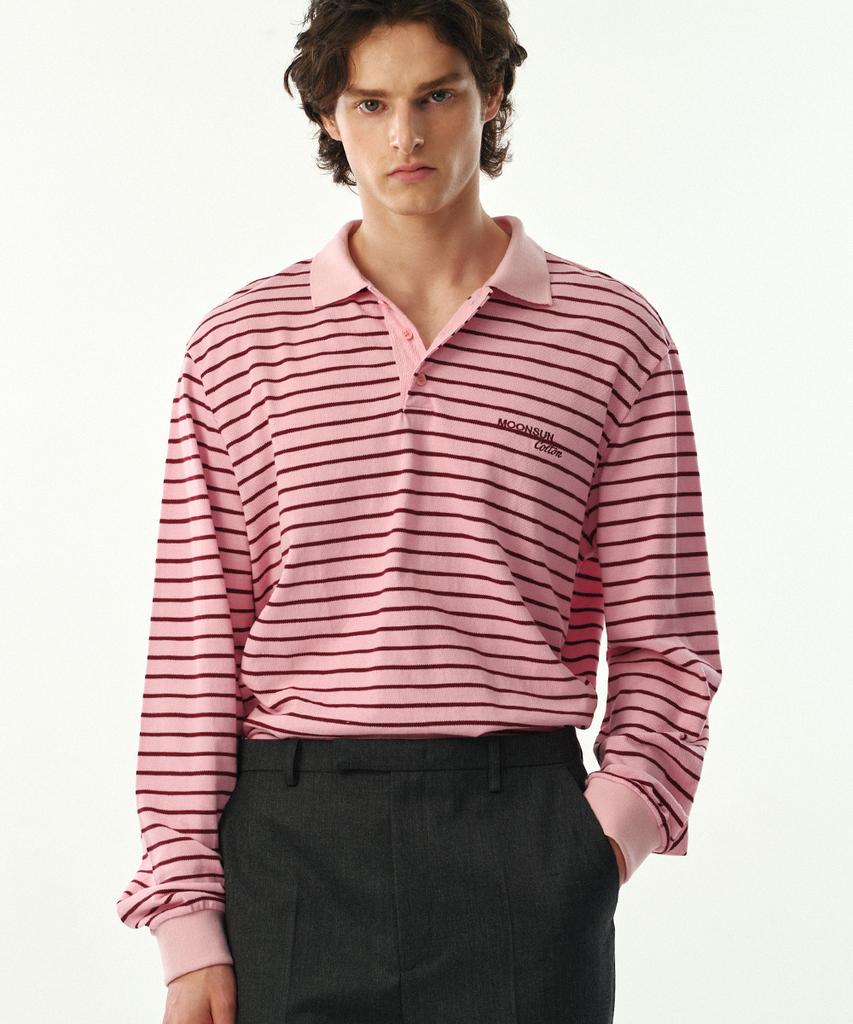 MOONSUN Mj S2 01 M.C Unisex, Stripe Pk Shirt / Pink