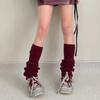 Luxurious Wool Cable Knitted Leg Warmers with Rhombus Pattern for Indoors and Outdoors Winter Boot Covers Long Stockings