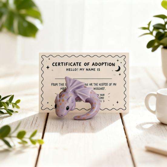 Emotional Support Dragon Handmade Mini Pocket Dragon Sculpture for Anxiety Relief Cute Dragons Inspirational Gift for Birthday Halloween Xmas