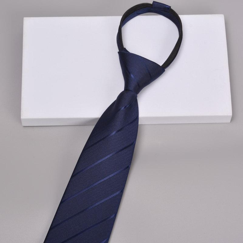 

Галстук Мужской На молнии Без узла Классический Синий Черный Бордовый Однотонный В полоску Костюм Платье Воротник