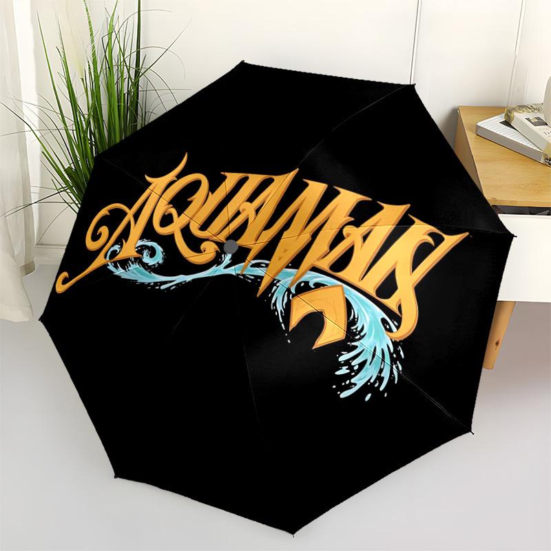 

1pc Aquaman, Logo Umbrella - Automatic Open Compact Travel Umbrella with 17-Rib Durable Frame yy251021060