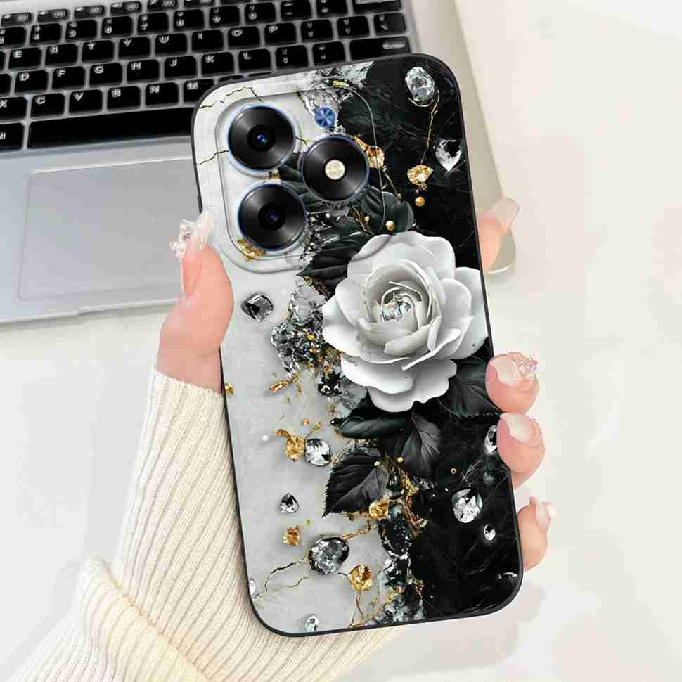 Pink Cat For Tecno Spark Go 2024 Cases BG6 Soft Silicone Cover For Tecno Spark 20 Spark20 SparkGo 2024 Casing Phone Case