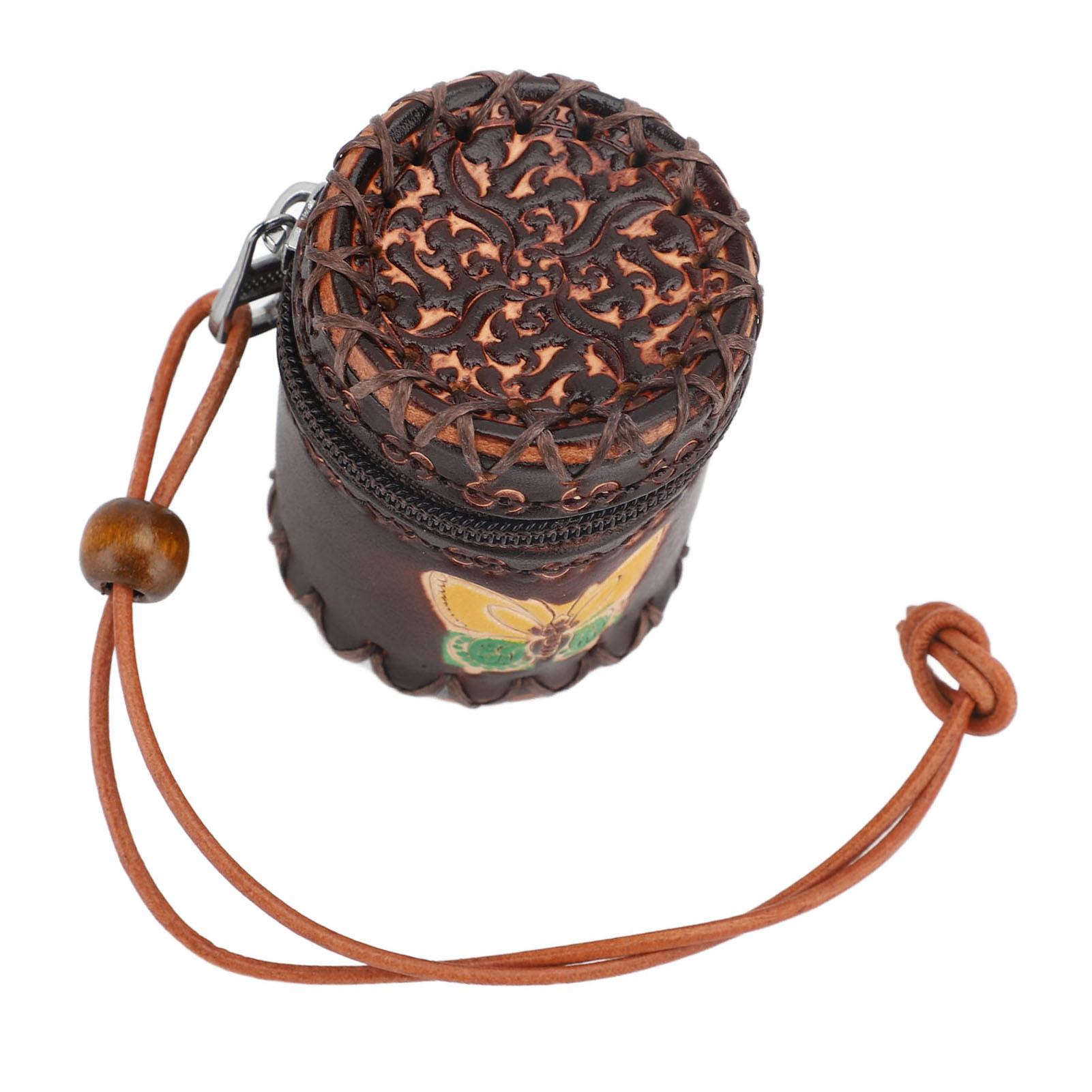 

Милий підвіска-косметичка Багатофункціональний тримач для помади з коров ячої шкіри Підвіска для брелока