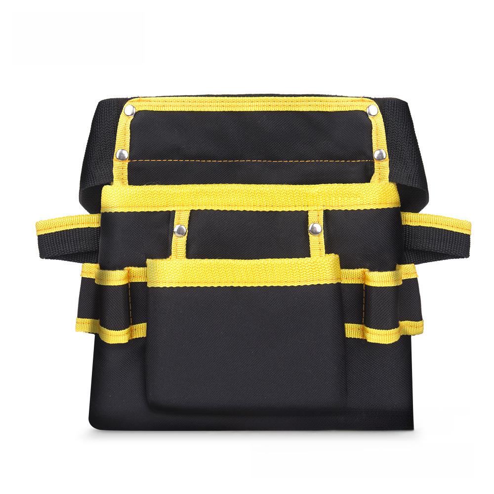 Yellow & Black Wear-Resistant Oxford Cloth Double Waist Tool Bag for Electricians