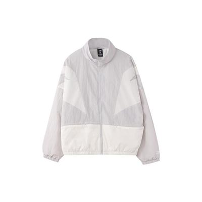 Lifestyle Series Color Block Windbreaker Lightweight Casual Jacket Women Jacket Sand-Gray 162238609-5