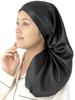 By Beauty Silk Night Cap for Long Hair 6A Natural Silk 19 Momme Silk Cap Ribbon Adjustable Size Cylindrical Beautiful Hair Prevents Split Ends [miery]