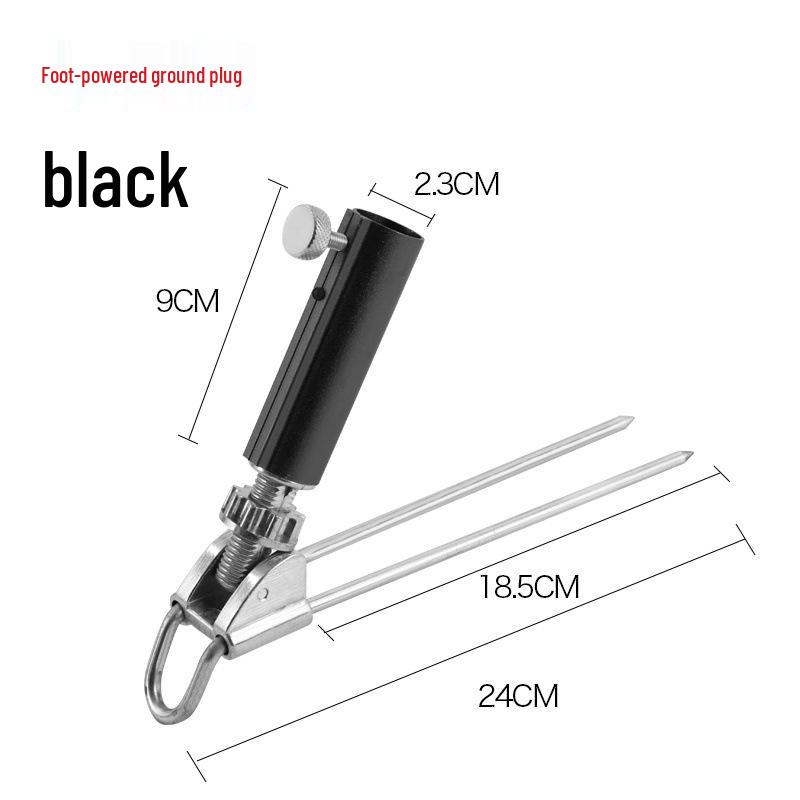 Langlebiger Angelrutenständer aus Edelstahl mit verdicktem Erdspieß für doppelte Verwendung: Kompatibel mit Angelkiste & Stuhl.
