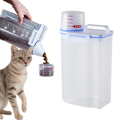 Plastic Pet Food Storage Container, Large Capacity Pet Food Storage Canister, Dog Cat Food Airtight Sealed Box, 1PC