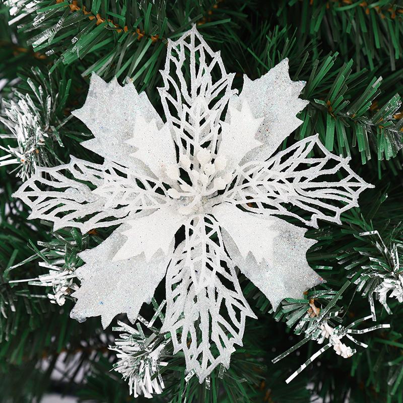 5PCS Cut-out Christmas Flowers Multi-color Optional Furniture Accessories Pendant Christmas Decorations Christmas Tree Accessories