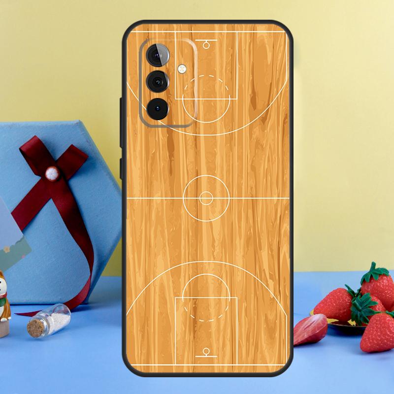 Basketball Court Diagram Case For Samsung Galaxy A26 A16 A36 A56 A15 A35 A55 A14 A34 A54 A12 A32 A52 A13 A33 A53 A17
