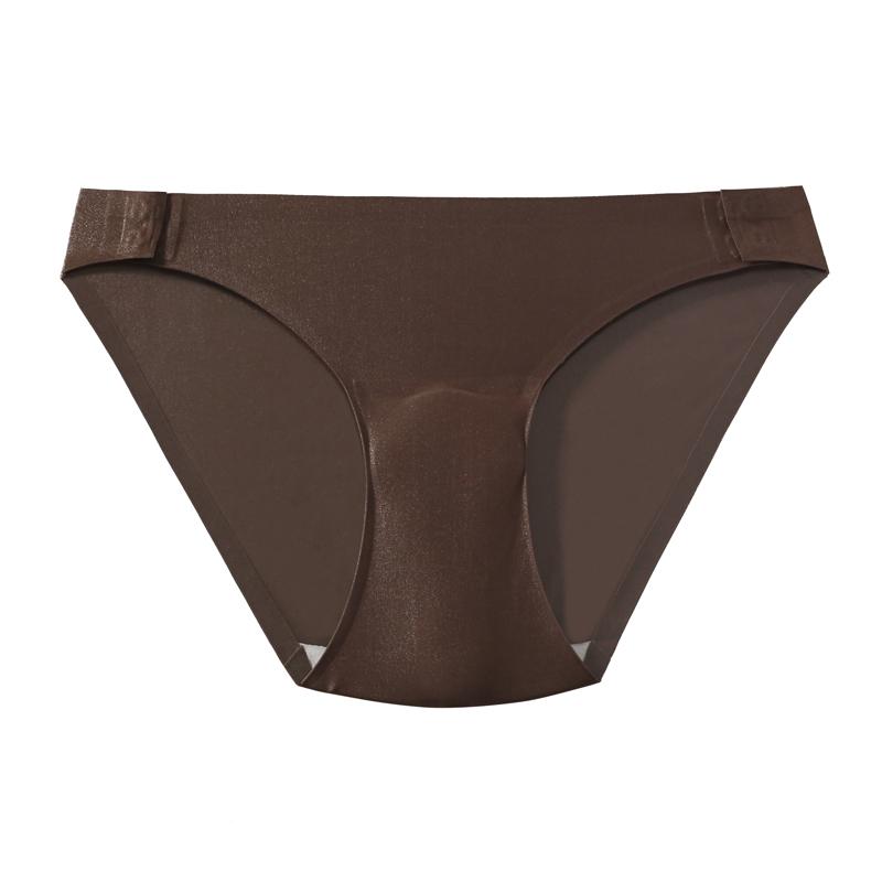 

CINOON Women Sexy Solid Pull-aside Briefs Thin Seamless Sports Briefs Comfort Breathable Yoga Fitted Underpant XL коричневий