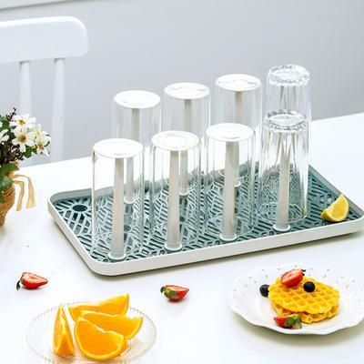 Toz Geçirmez Bardak Kurutma Rafı Çok Fonksiyonlu Plastik Süzgeçli Cam Bardak Tutucu Stand Ev Dekorasyonu