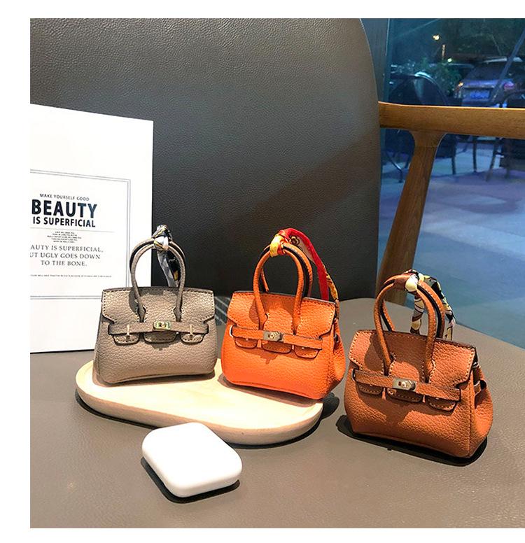 Modă H Mini Birkin Căști Bluetooth & Portofel Monede Breloc Charm