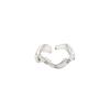 Plating Wave Rings Twisted Round Fine Jewelry Opening Rings Light Luxury Minimalist Design Geometric Rings Gift For Women