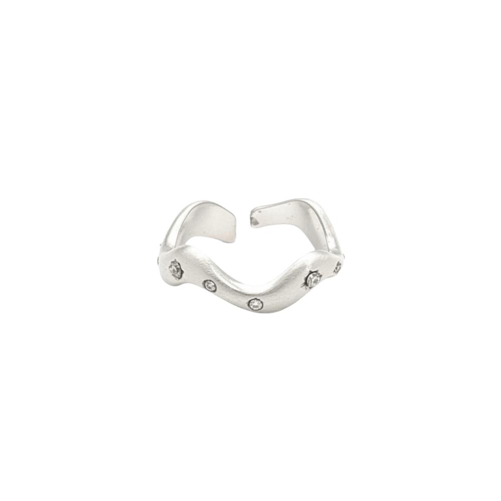 Twisted Round Opening Rings Plating Geometric Rings Finger Jewelry Wave Rings European Style серебряный