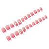 24PCS Blush Square Fake Nails with Pomelo Print Charming Comfortable To Wear Manicure Nails for Fingernail DIY Decoration