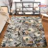 Luxury Rug with Dollar Bill Design Carpet for Home Sofa Bedroom, Special Gift Mat