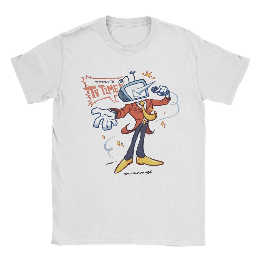 Vintage It';s TV Time!! Mr Tenna Deltarune T-Shirts Men Round Neck 100% Cotton T Shirt Short Sleeve Tees New Arrival Clothes