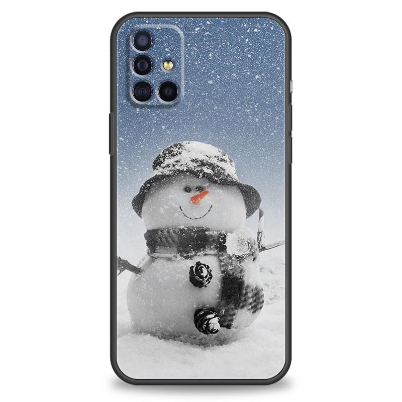 Snowman Merry Christmas Coque Silicone Case Funda for Samsung Galaxy A51 A01 A04 A03 A50 A40 A20 A30 A10 A70 A20e A20s A71 Bag