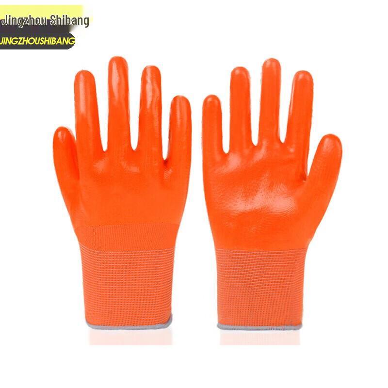 Jingzhou Shibang JZSB-9103 Industrial Anti-Cut Rubber Gloves One Size