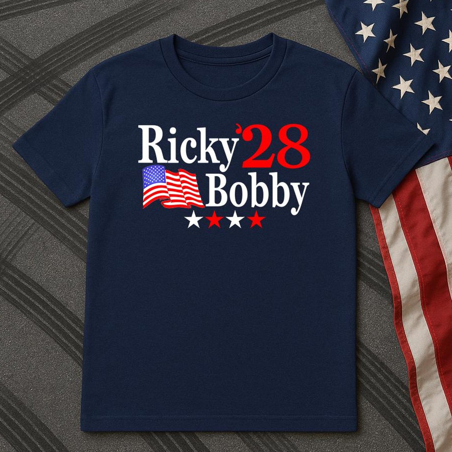 Ricky Bobby 2028 - Political Election Parody With Racing Movie Quote - Unisex T-Shirt S
